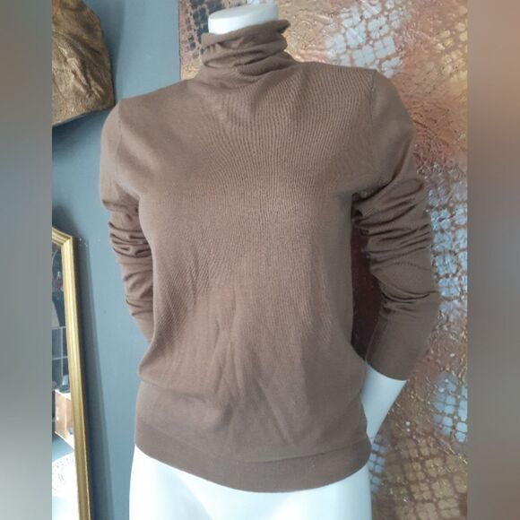 Nwt Zara Tan Wool Blend Turtle Neck Sweater - Picture 12 of 12
